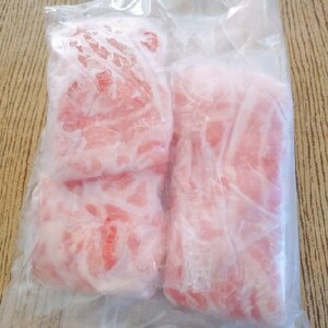 豚肉は平たく冷凍保存♡